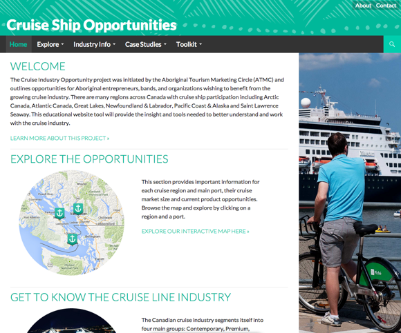 Screenshot - Cruise Ship Opportunities Website cruise_site_screenshot
